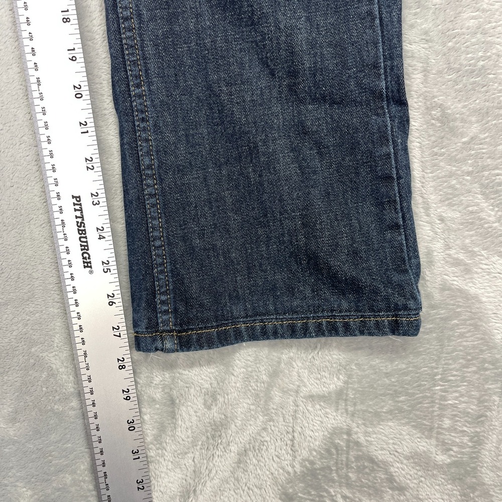 Levi's Jeans Mens 34x32 (34x28) Blue Denim 527 Dark Wash Americana Slim Bootcut - Picture 10 of 11